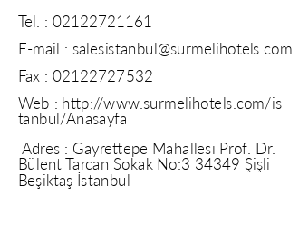 Srmeli stanbul Hotels & Resorts iletiim bilgileri